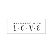 Elegant handgemaakt met liefde rubberstempel (Gestempeld)