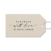 Elegant Handgemaakt met Liefde Schrift Persoonlijk