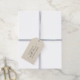 Elegant Handgemaakt met Liefde Schrift Persoonlijk Cadeaulabel