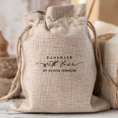 Elegant handgemaakt met liefde script gepersonalis rubberstempel