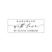 Elegant handgemaakt met liefde script gepersonalis zelfinktende stempel (Design)