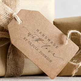 Elegant handgemaakt met liefde script gepersonalis  zelfinktende stempel