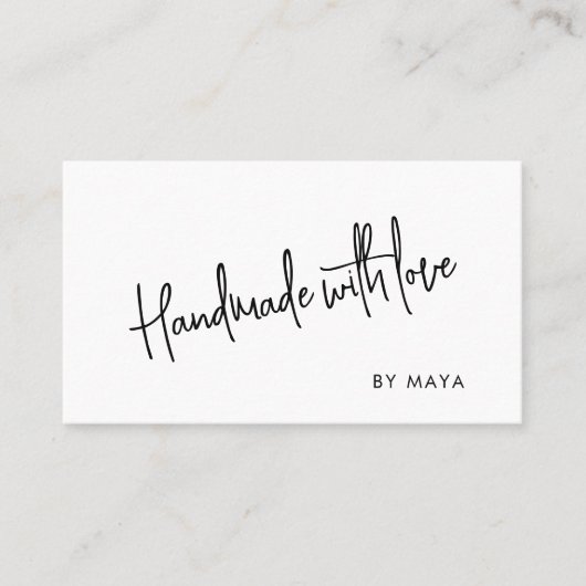 Elegant handgemaakt met liefde Visitekaartje (Voorkant)