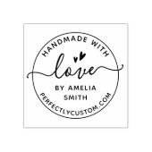 Elegant handgemaakt met liefde voor jouw naam rubb rubberstempel (Afrduk)