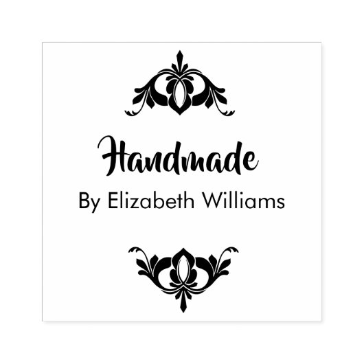 Elegant handgemaakt rubberstempel (Afrduk)