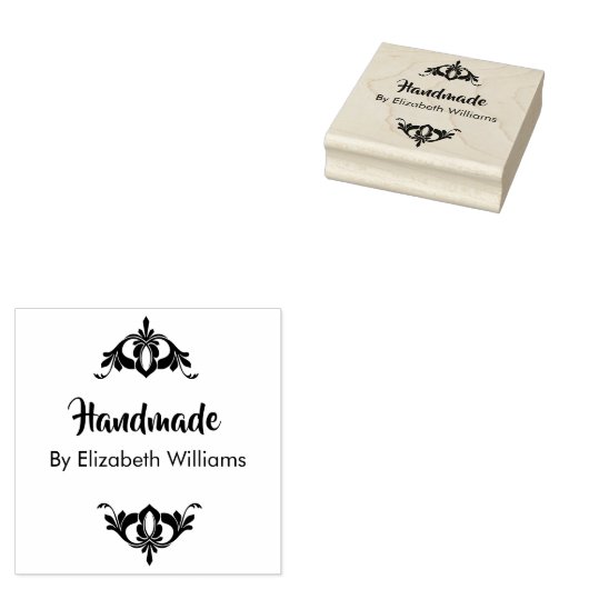 Elegant handgemaakt rubberstempel (Gestempeld)