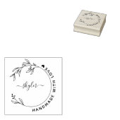 Elegant handgemaakte handleiding met liefdesnaam rubberstempel (Gestempeld)