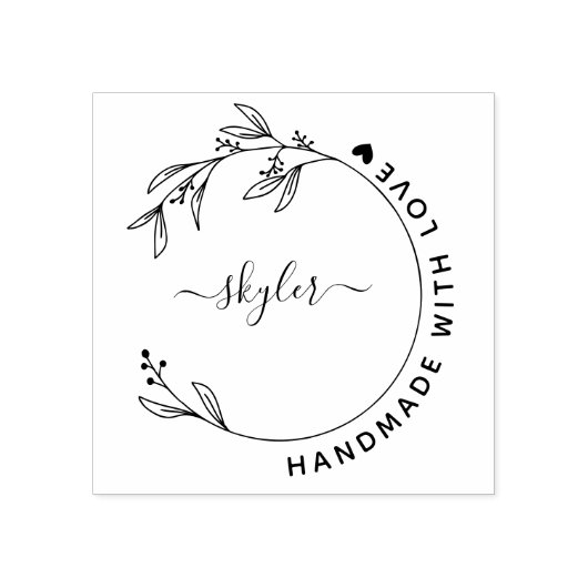 Elegant handgemaakte handleiding met liefdesnaam rubberstempel (Afrduk)