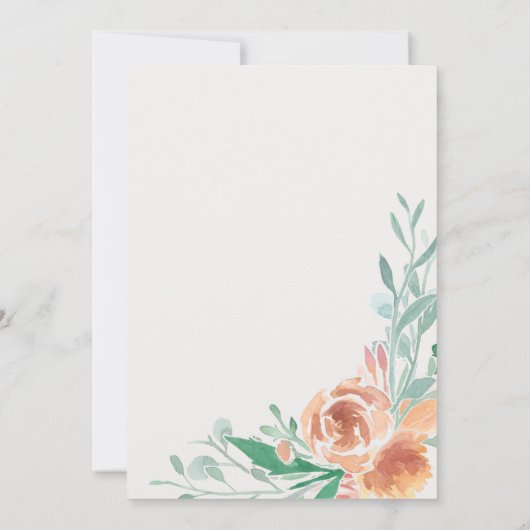 Elegant handgemaakte waterverf bloemuitnodiging kaart