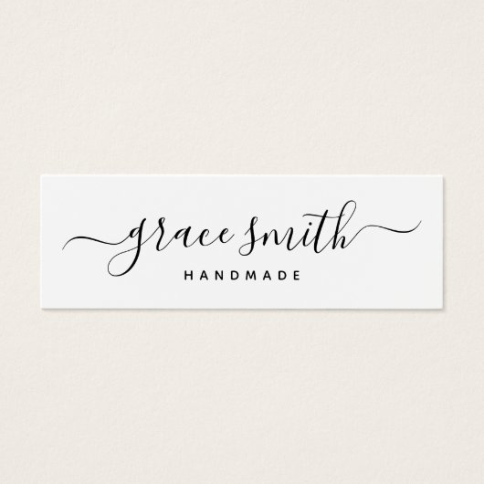 Elegant Handgemaakte Zakelijke Kleding Label Hang  Mini Visitekaartjes (Voorkant)