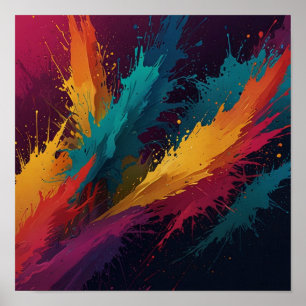 Elegant handgeschilderd kunstwerk poster