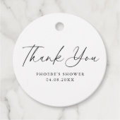 Elegant handgeschreven bruidsbruiloft-lettertype bedankjes labels (Voorkant)