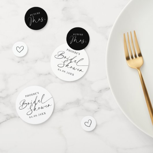 Elegant handgeschreven bruidsbruiloftschrift confetti (Groep)