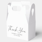 Elegant Handgeschreven Bruiloft Gable Box Kaartjes Bedankdoosjes (Geopend)