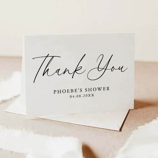 Elegant Handgeschreven Bruiloftspartij Geschenk in Bedankkaart