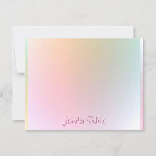 Elegant handgeschreven de Naam van het Manuscript Notitiekaartje (Voorkant)