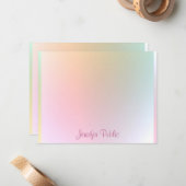 Elegant handgeschreven de Naam van het Manuscript Notitiekaartje (Voorkant / Achterkant in situ)