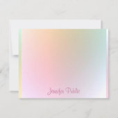 Elegant handgeschreven de Naam van het Manuscript Notitiekaartje (Achterkant)