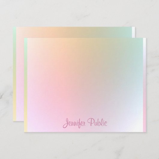 Elegant handgeschreven de Naam van het Manuscript  Notitiekaartje (Voorkant / Achterkant)