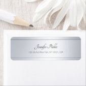 Elegant handgeschreven de Zilveren Sjabloon van de Etiket (Insitu)