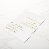 Elegant handgeschreven eenvoudige bruiloft folie uitnodiging (Gedraaid)