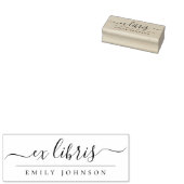 Elegant handgeschreven Ex Libris Script Custom Nam Rubberstempel (Gestempeld)