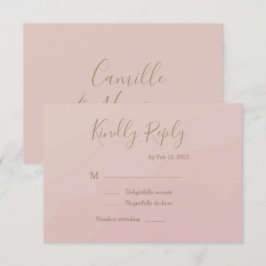 Elegant handgeschreven font blozen waterverf RSVP Kaart