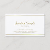 Elegant handgeschreven Gold Script Glamor Luxury Visitekaartje (Voorkant)