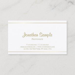 Elegant handgeschreven Gold Script Glamor Luxury Visitekaartje