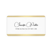 Elegant Handgeschreven Gold White Sjabloon Adres Etiket (Voorkant)