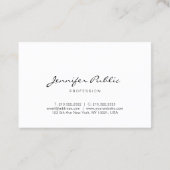 Elegant handgeschreven handgeschreven handgeschrev visitekaartje (Achterkant)