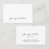 Elegant handgeschreven handgeschreven handgeschrev visitekaartje (Voorkant / Achterkant)