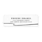 Elegant Handgeschreven het Adres van de Terugkeer Etiket (Voorkant)