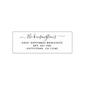 Elegant Handgeschreven het Adres van de Terugkeer Zelfinktende Stempel (Design)