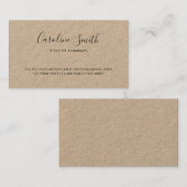 Elegant handgeschreven het manuscriptdoopvont Kraf Visitekaartje (Voorkant / Achterkant)