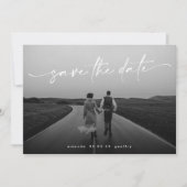 Elegant Handgeschreven het Witte OverlayFoto van h Save The Date (Voorkant)