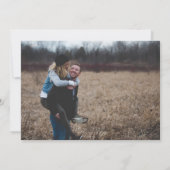 Elegant Handgeschreven het Witte OverlayFoto van h Save The Date (Achterkant)