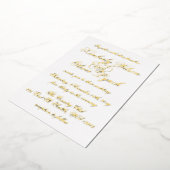 Elegant handgeschreven kalligrafie Luxe bruiloft Folie Uitnodiging (Gedraaid)
