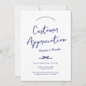Elegant handgeschreven klantwaarderingsevenement kaart (Voorkant)