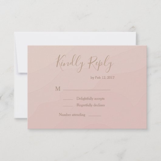 Elegant handgeschreven lettertype blozen waterverf kaart (Voorkant)