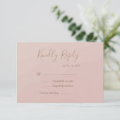Elegant handgeschreven lettertype blush waterverf kaart (Staand voorkant)