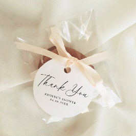 Elegant Handgeschreven Lettertype Bruidsmeisjesfee Bedankjes Labels