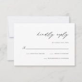 Elegant Handgeschreven Lettertype Eenvoudige Moder RSVP Kaartje (Voorkant)