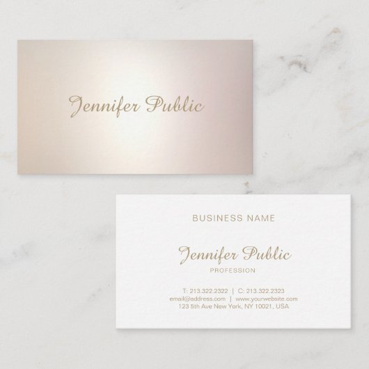 Elegant handgeschreven lettertype Professional Mod Visitekaartje (Voorkant / Achterkant)