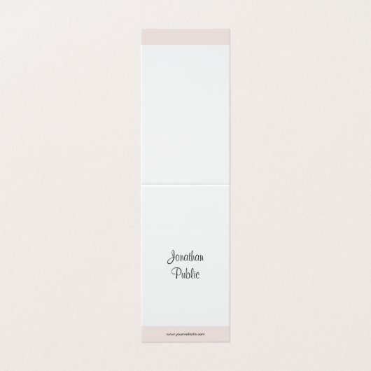 Elegant handgeschreven Manuscript Eenvoudige Moder Visitekaartje (Buitenkant ongevouwen)