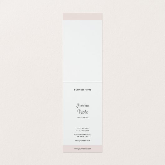 Elegant handgeschreven Manuscript Eenvoudige Moder Visitekaartje (Binnenkant ongevouwen)