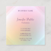 Elegant Handgeschreven Manuscript Moderne Kleurrij Vierkante Visitekaartje (Achterkant)