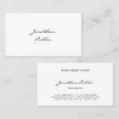 Elegant handgeschreven Manuscript Moderne Professi Visitekaartje (Voorkant / Achterkant)