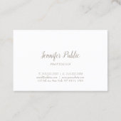 Elegant handgeschreven Manuscript Moderne Slimme S Visitekaartje (Achterkant)