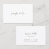 Elegant handgeschreven Manuscript Moderne Slimme S Visitekaartje (Voorkant / Achterkant)